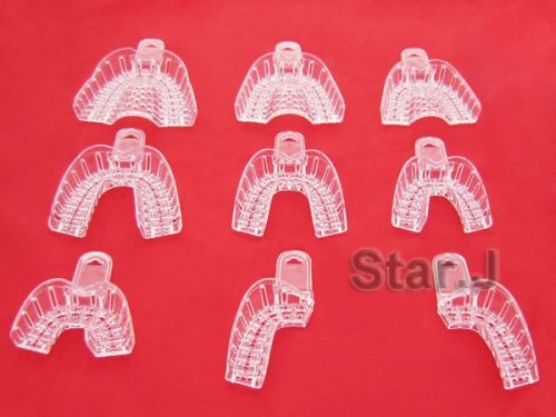 9pcs Plastic Dental Impression Trays Instrument Dentist Denture Tool