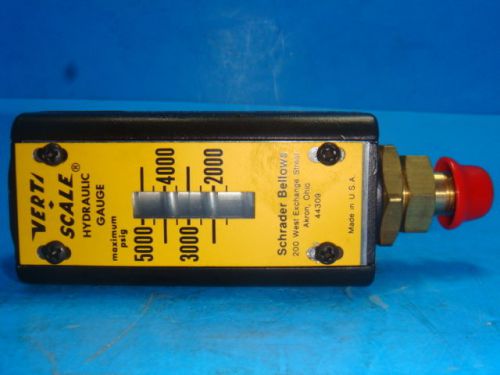 New schrader bellows verti scale hydraulic gauge 006500010, 1500-5000 for sale