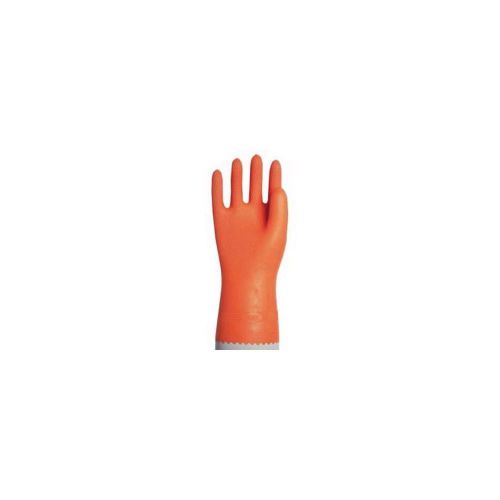 San Jamar 720-M Flock Lined Medium Orange Glove - Dozen