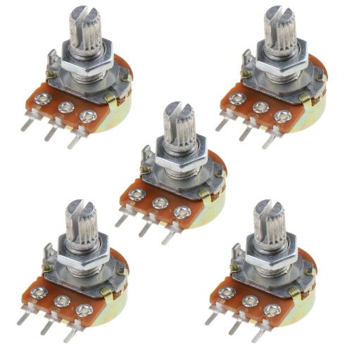 5 Pcs WH148 Type B2K Ohm Linear Taper Rotary Potentiometer Panel Pot 3 Pin TMPG