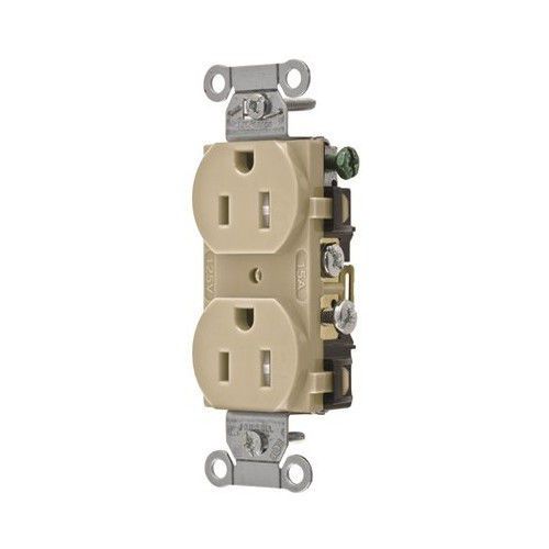 Hubbell cr15itr hubbell grade tamper resistant duplex receptacle, 15 amp, ivory for sale