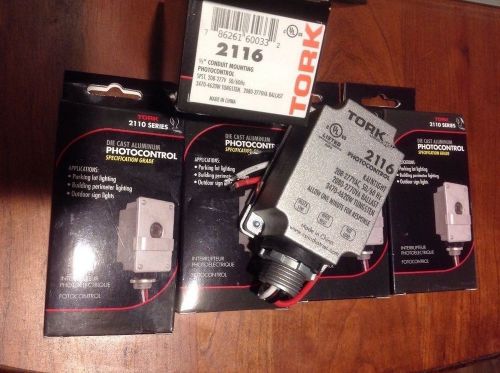 5 each tork 2116 photo control spec grade, 208-277v. new for sale