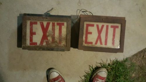 Vintage exit sign