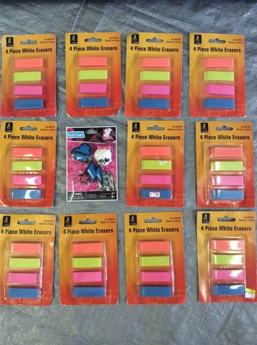 Wholesale lot of erasers, school office supplies brand new, lot of 160 for sale