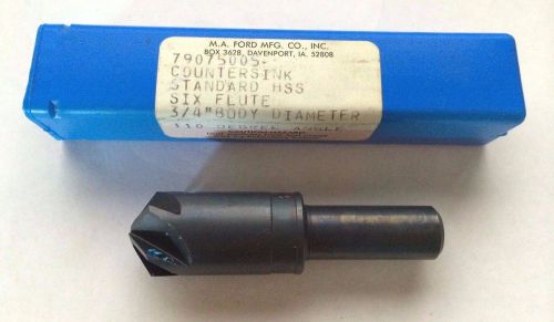 M.A. Ford High Speed Steel 6 Flute 110 Deg Countersink 3/4&#034; Standard 79075005