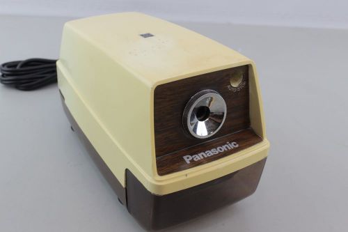 VTG Panasonic Point-O-Matic Electric Pencil Sharpener Yellow KP-33 w/Light (G)