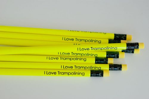 Trampolining Pencils - 10 PACK - Fluoro YELLOW