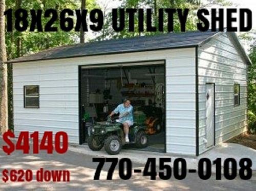 Utility shed , metal building , steel shelter , garage , carport , RV cover