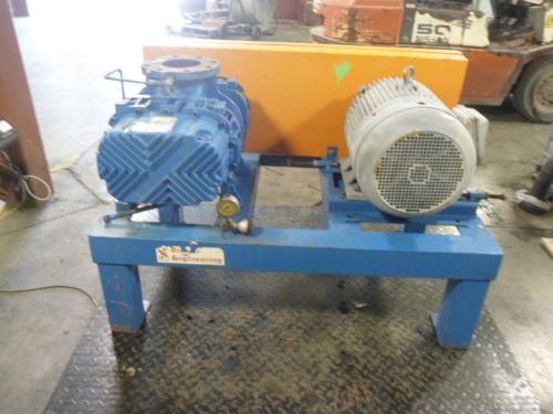 ARZEN TRI-LOBE BLOWER W/VP 25HP MOTOR ON STAND #613958J PUMP MODEL:TRI-LOBE USED