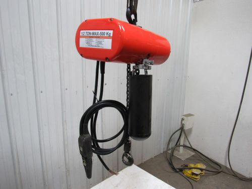 Cm lodestar j2 1 ton 2 speed electric hoist 460v 3ph 17&#039;lift 10/32fpm .33/1hp for sale