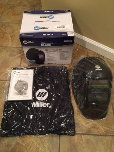 NEW Miller Black Performance Series Auto Darkening Welding Helmet