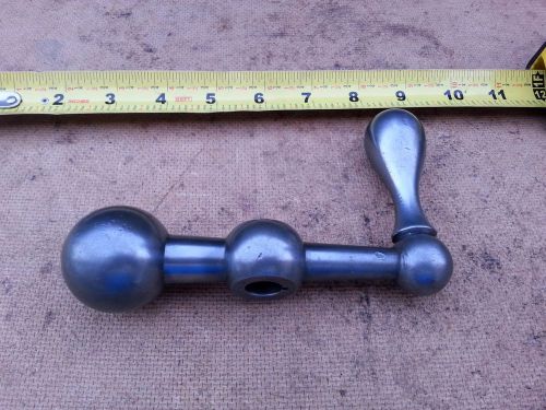 Vintage Metal Wood Lathe Table Saw Ball Crank Handle 9/16&#034; Keyed Bore