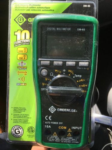 GREENLEE DM-65 Digital Multimeter, 60 megohm, 600 Counts