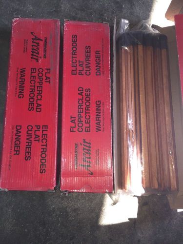 150 Arcair Copperclad Flat 3/8&#034;x5/32&#034;x12&#034; Gouging Welding Electrodes Rods