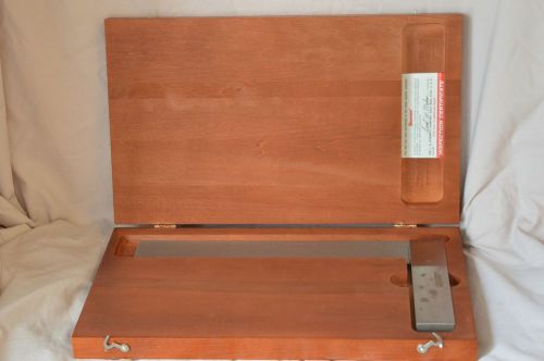 12&#034; Inch Starrett Precision Square w/ Wood Case No. 20