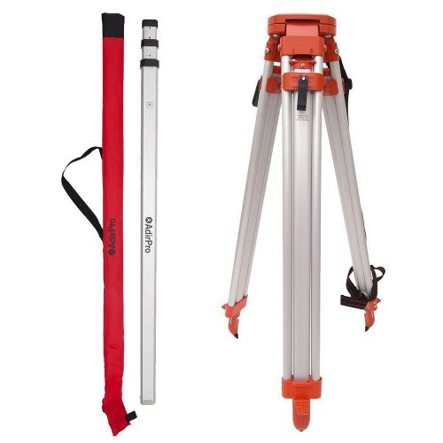 Aluminum tripod &amp; 9&#039; rod (metric) package construction auto level, transit laser for sale