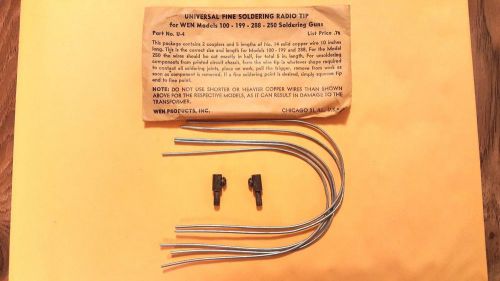 Vintage Wen U-4 Universal Fine Soldering Radio Tip For Guns 100 199 250 288 NOS