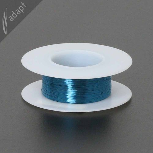 Magnet Wire, Enameled Copper, Blue, 34 AWG (gauge), 155C, ~1/16 lb, 1975 ft SPN