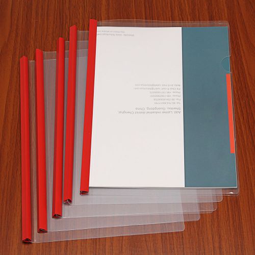 10pcs Document File Transparent drawbars Folder Office supplies stationery 8mm