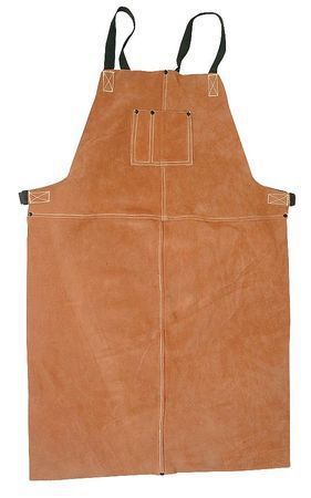 CONDOR 5T179 Welding Bib Apron, Leather, 36 x 24 In