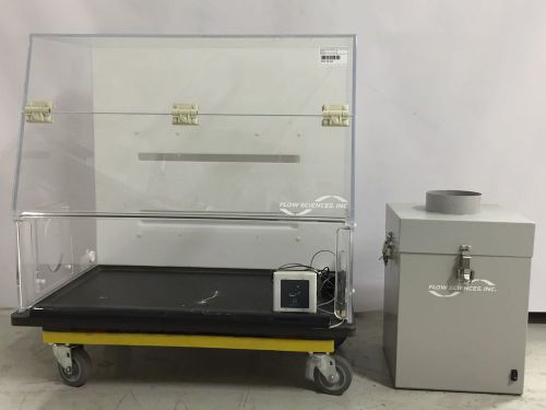 Flow sciences fs2350bkvda fume hood with floe sciences fs400 blower for sale