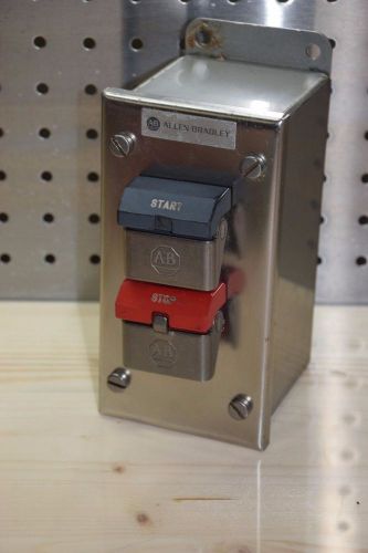 Allen bradley 800h-2ha4 p start stop push button station stainless steel for sale