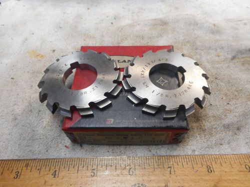 CLEVELAND 1/8&#034; RAD SET HS CORNER ROUNDING MILL CUTTERS, 2 1/2&#034; x 1/8R x 1 LH &amp;RH