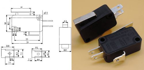 10 pcs Micro Switch Micro Limit Switch short Lever Arm Snap Action CNC home LOT