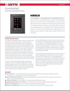 HIRSCH ScramblePad DS47L-SPX Keypad