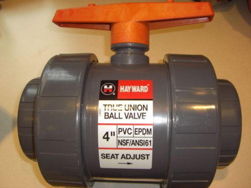 HAYWARD TB1400SE 4&#034; PVC TU BALL VLV SKT EPDM LB309 TRUE UNION BALL VALVE