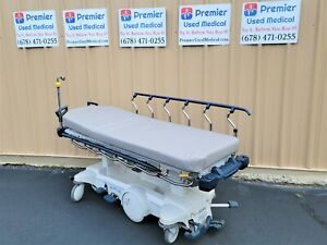 Stryker 1015 Big Wheel Stretcher w New Graphite Upholstery Mattress