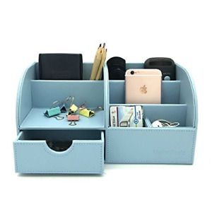 UnionBasic Office Desk Organizer - Multifunctional PU Leather Desktop Storage -