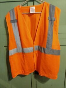 Men&#039;s XL Direct Safety Orange Vest Reflective Strips 2015