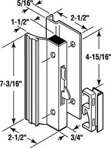 Prime-Line 142053 Steel Black Indoor/Outdoor Patio Door Handle Set 11.15 L in.