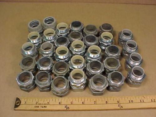 34 EMT  1” Compression Connector Connectors 31 NEW NOS 3 Used