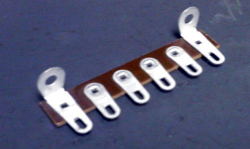 Smith 854 Terminal Strip 2 Grounded / 4 Ungrounded Lugs Bakelite, 13 pieces