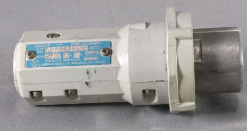 Crouse Hinds Arktite Pin &amp; Sleeve Plug APJ 3485 - M72 30 Amp 3 Wire 4 Pole 250V