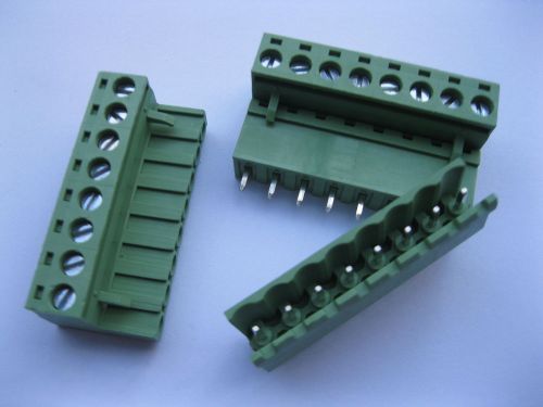 120 pcs 5.08mm Straight 8 pin Screw Terminal Block Connector Pluggable Green