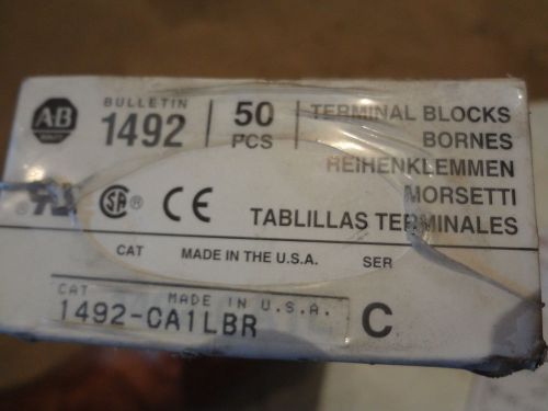 Box containing  (50) allen bradley 1492-ca1lbr ser. c terminal block for sale