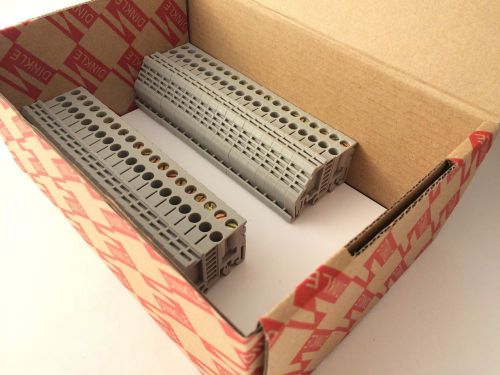 DIN Rail Terminal Block End Brackets 40 Quantity SS2 Dinkle Screw Beige Color