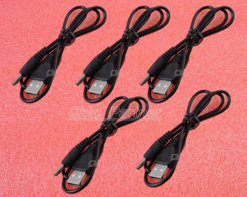 5pcs usb 2.0 a to 3.5mm 0.7m barrel connector jack dc power cable line for sale