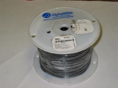 Alpha 3053 20AWG Black Stranded 300V PVC Hook-up Lead Wire QTY-1000 feet  -NEW-