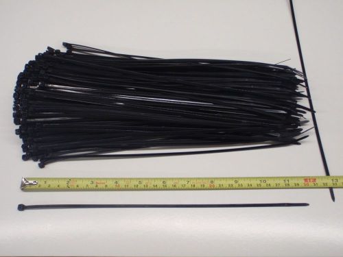 250PC ZIP TIE CABLE WRAPS 12&#034; LONG 1/8&#034; WIDE 40LBS BLACK 4X300