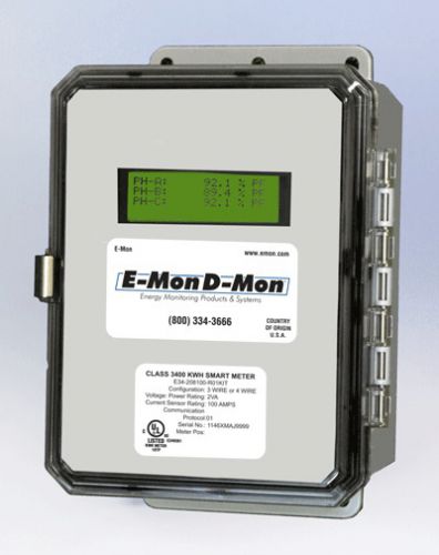 E-mon d-mon class 3400 kwh meter - outdoor nema 4x e34-480100-r01kit 277/480v for sale