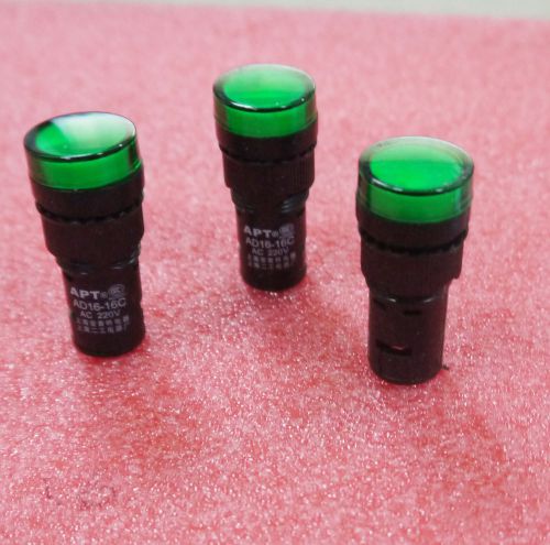 10x 220v 16mm green led indicator new arrival lamp signal light ad16-16c hym for sale
