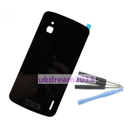 Black  Back Door Battery Cover Glass Repair for LG Google Nexus 4 E960 + Tools