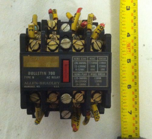 Allen Bradley AB Control AC Relay #700-N800A1 Ser C 120VAC Coil Used