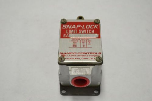 NAMCO EA08011100 SNAP-LOCK LIMIT SWITCH 125-600V-AC 125-250V-DC 1.5-20A B204589