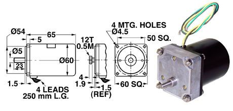 Stock drive products a3g25mis0006 6:1 reduction #60 gearmotor for sale