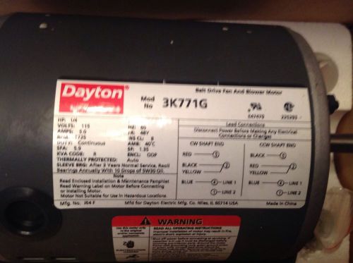 New in box, dayton 3k771g motor, 1/4 hp, 1725 rpm, 115v for sale